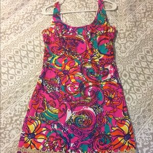 Lily pulitzer multi color and gold tassel dress